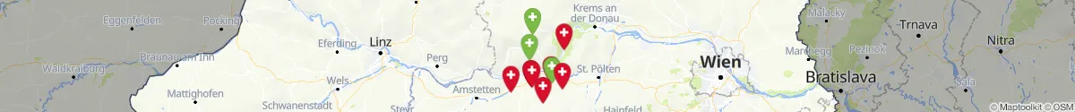 Kartenansicht für Apotheken-Notdienste in der Nähe von Raxendorf (Melk, Niederösterreich)